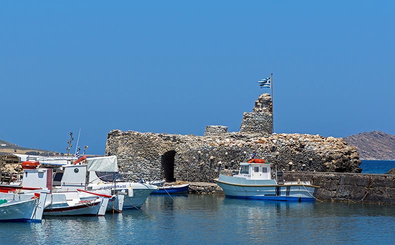 The Famous Venetian Fortress in Naoussa, Paros, Greece